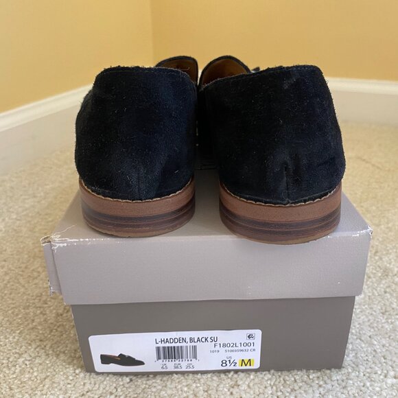 Like NEW! FRANCO SARTO black suede loafers with tassle, sz 8.5 - Picture 4 of 5